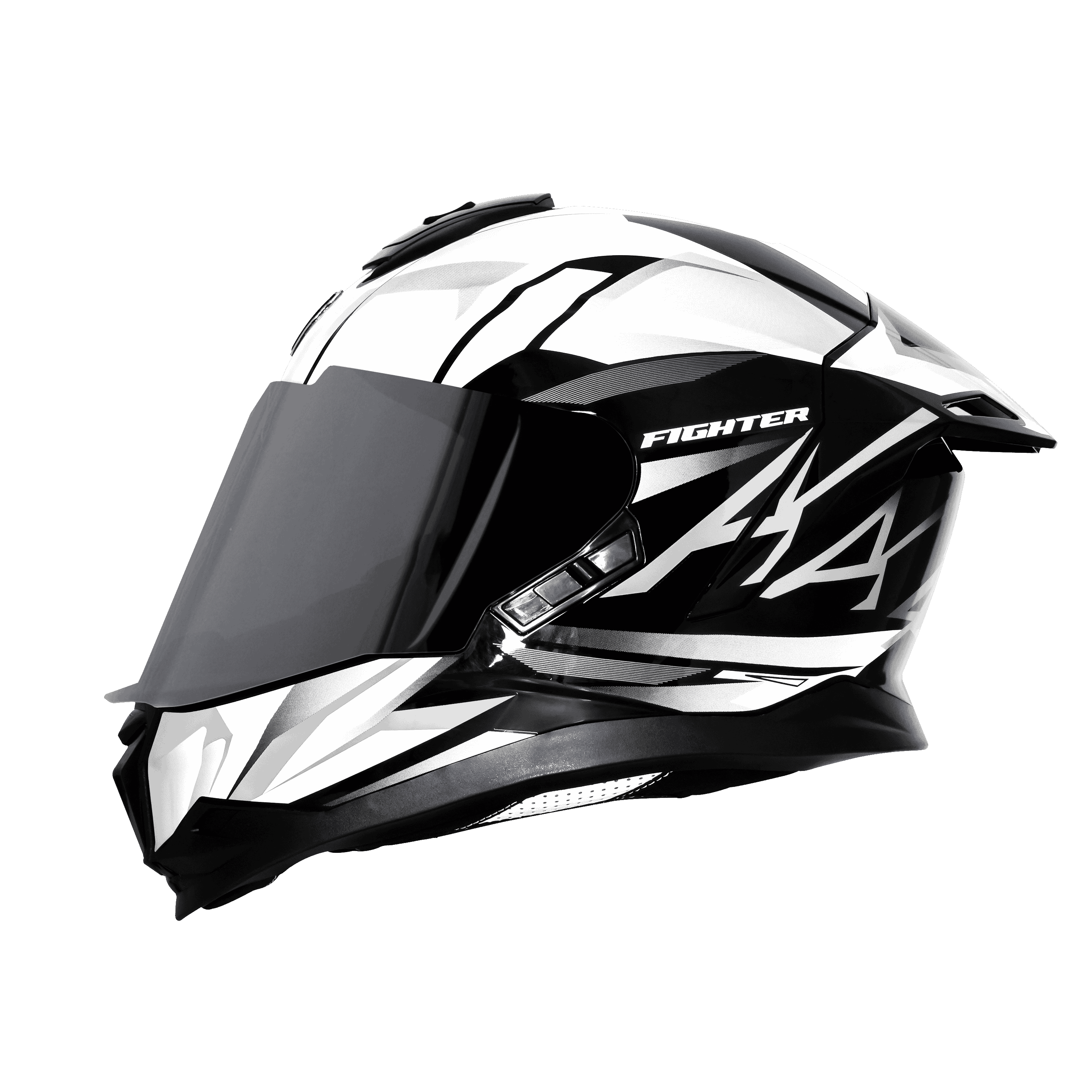 SBH-57 ISS FIGHTER F4 MAT BLACK WITH WHITE